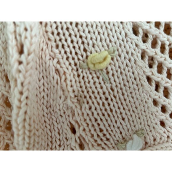 Vintage Neiman Marcus Needleworks Hand Knit Short Sleeve Sweater - Picture 8 of 8